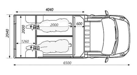 Cabina estesa 5 posti o porta laterale estesa